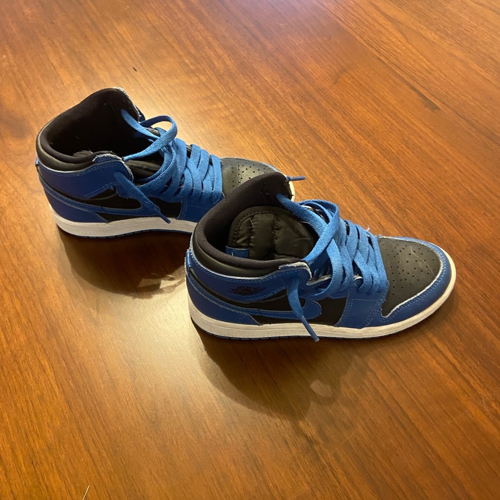 Nike Jordan Kids Blue and Black High-Top Sneakers